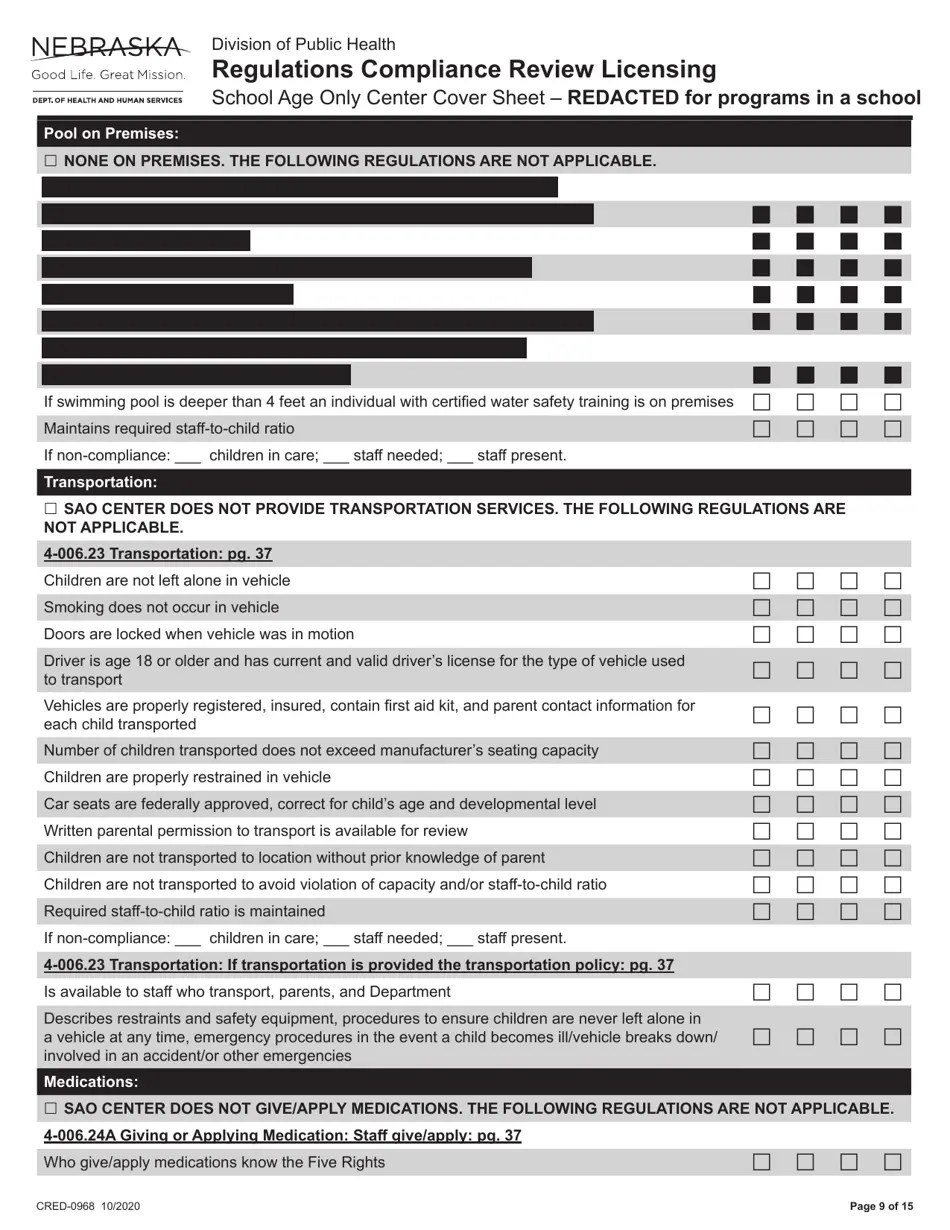 Form CRED0968 Download Fillable PDF or Fill Online Regulations