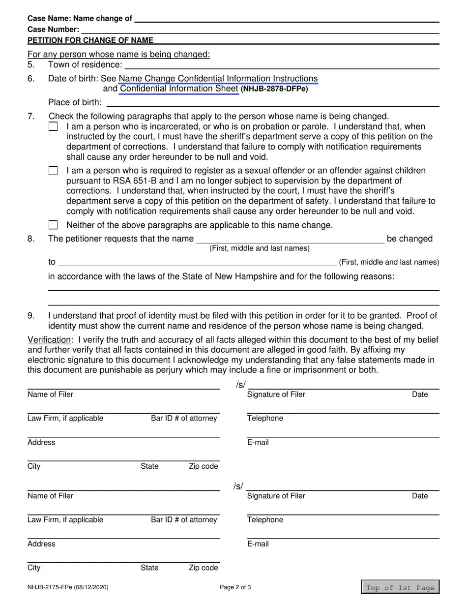 Form NHJB2175FPE Fill Out, Sign Online and Download Fillable PDF