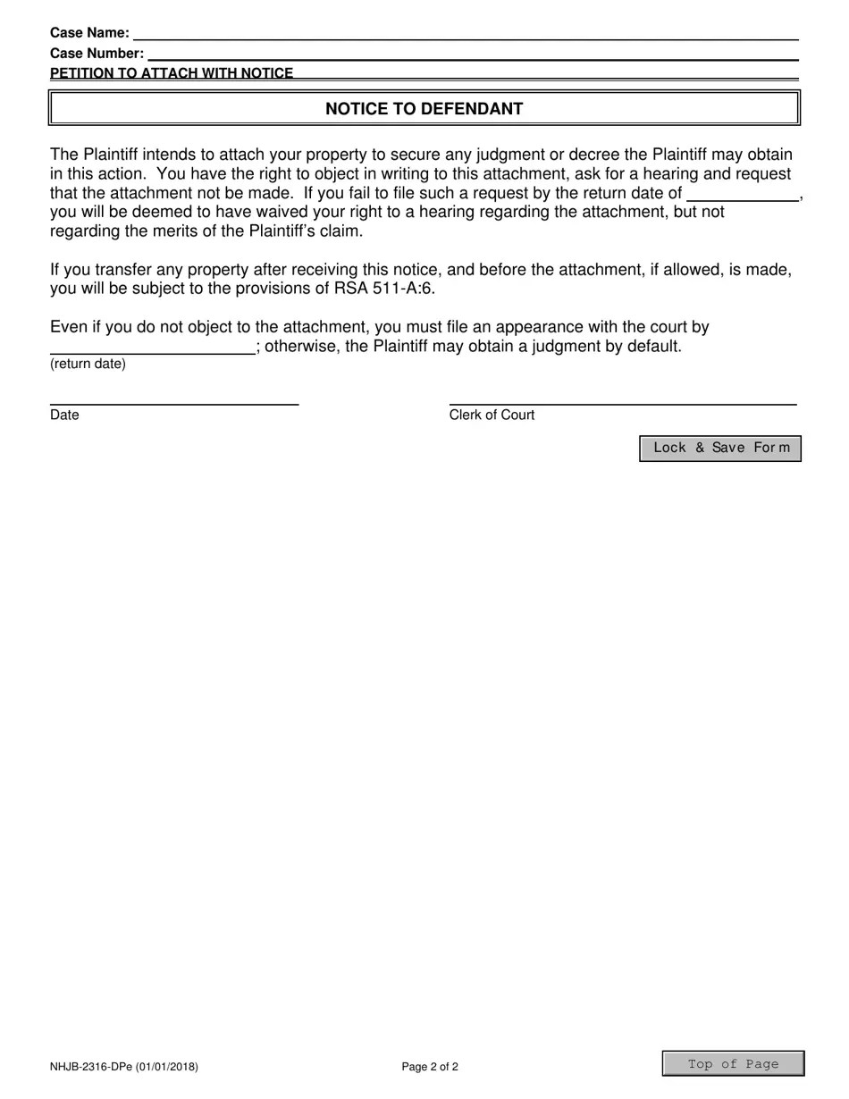Form NHJB2316DPE Fill Out, Sign Online and Download Fillable PDF