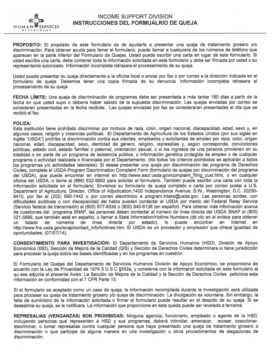 Form ISD416 Fill Out, Sign Online and Download Printable PDF, New Mexico (English/Spanish