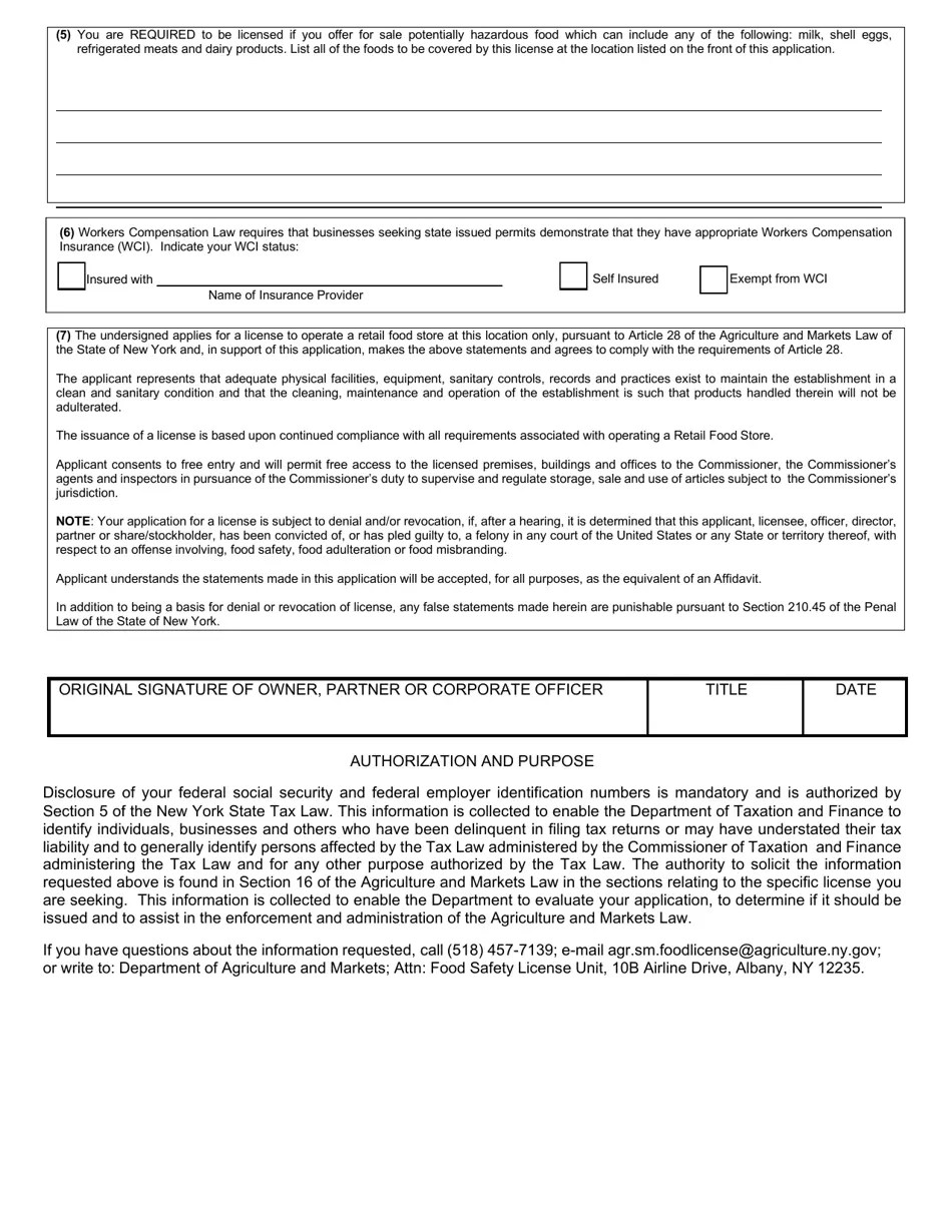 Form FSI302 Download Fillable PDF or Fill Online Application for Retail
