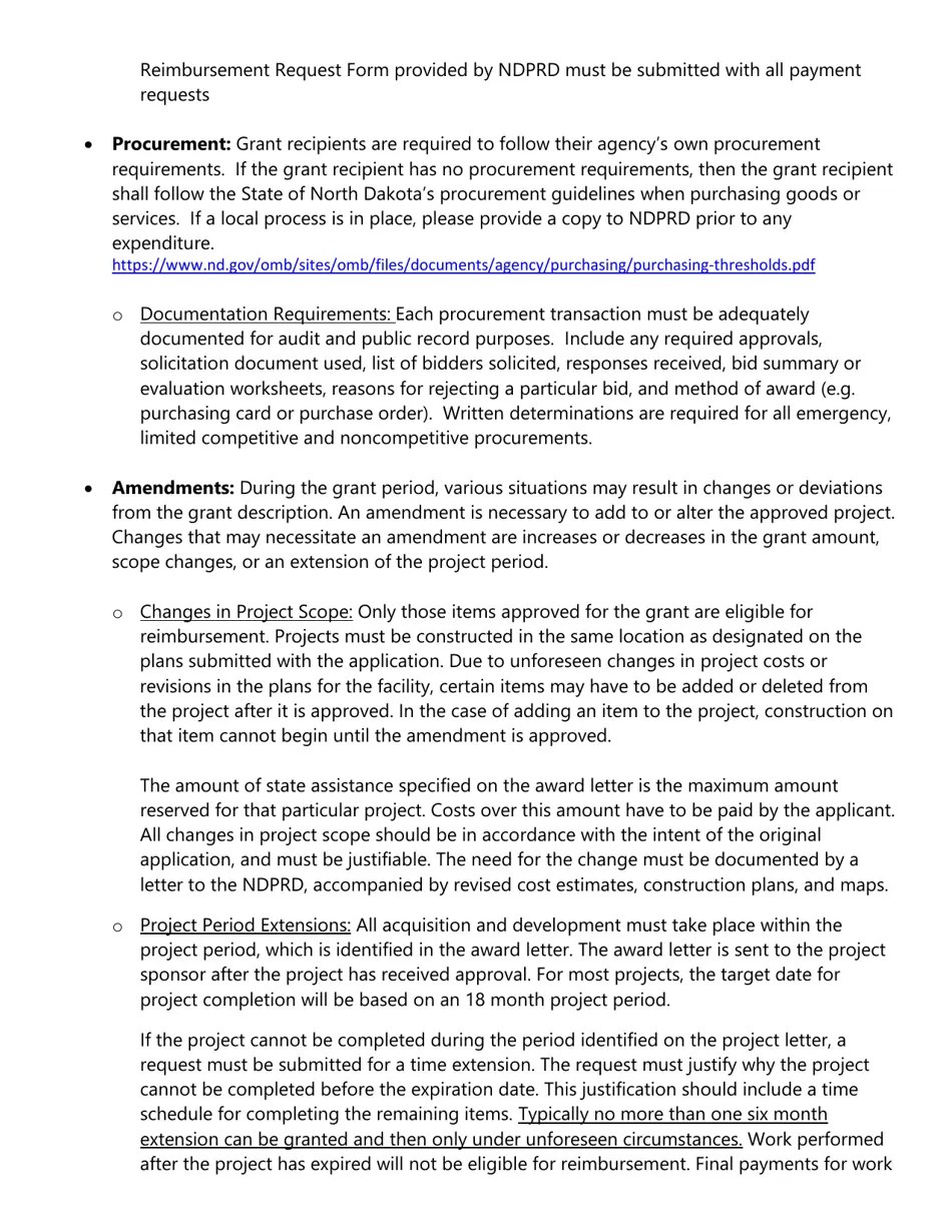 North Dakota OffHighway Vehicle Recreation Grant Application Fill
