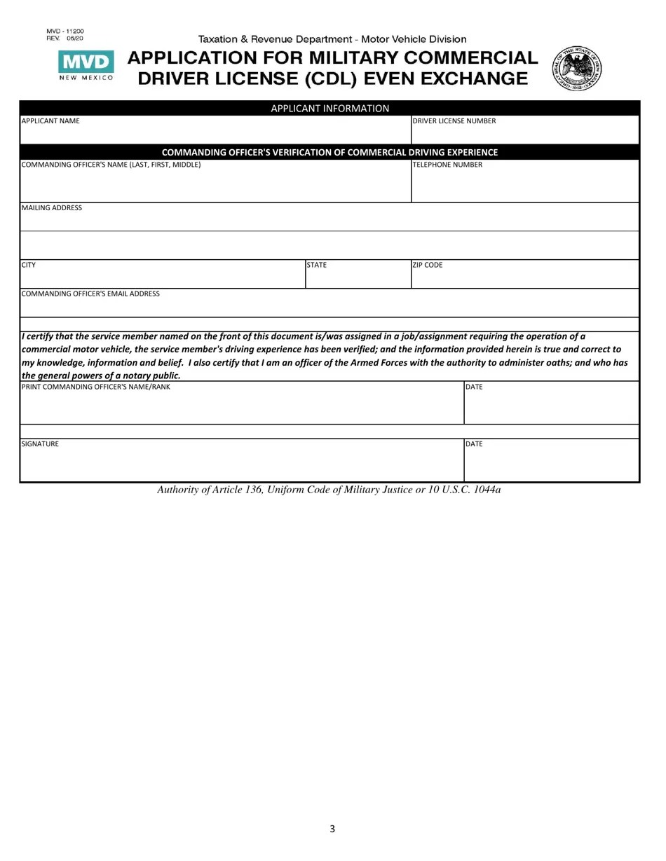 Form MVD11200 Fill Out, Sign Online and Download Printable PDF, New Mexico Templateroller