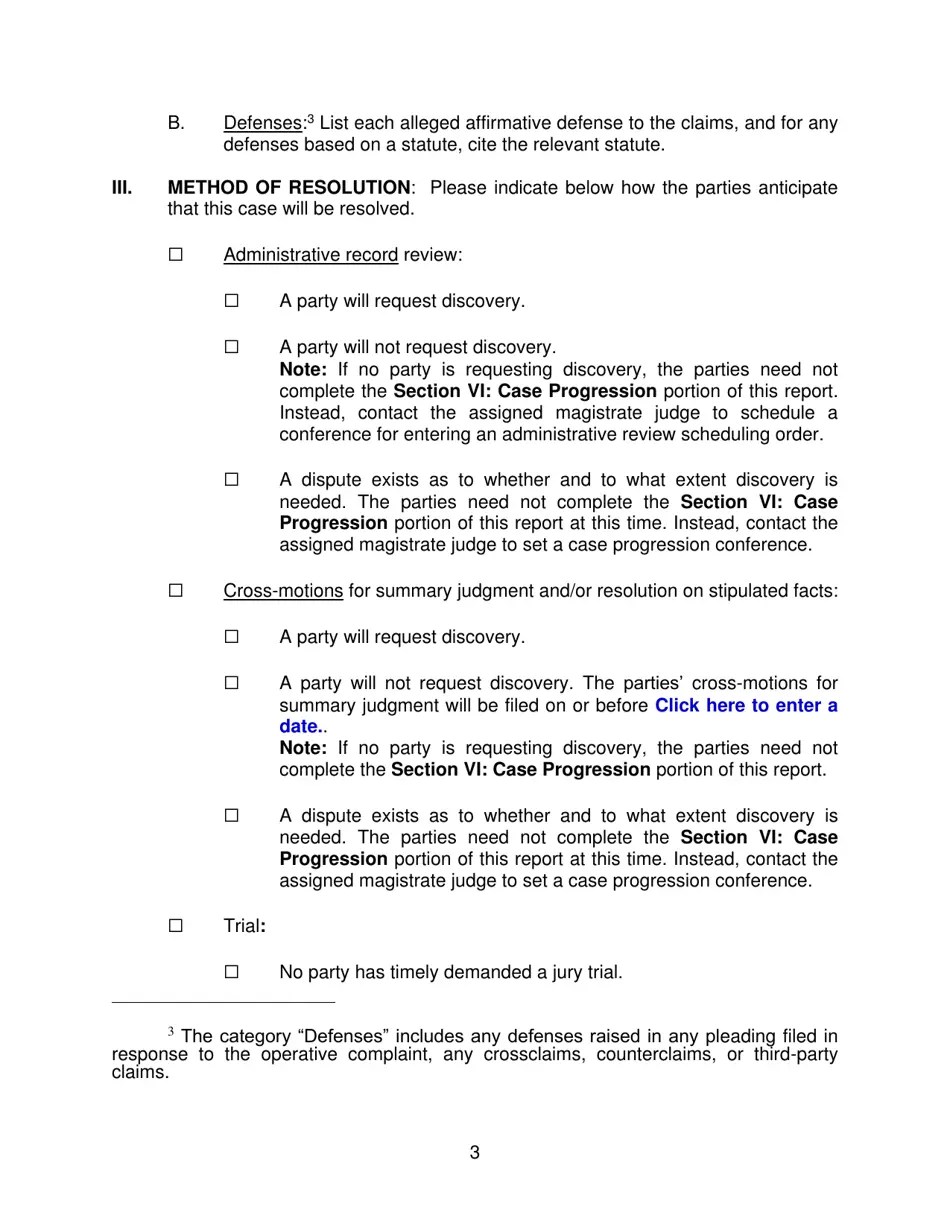 Nebraska Rule 26(F) Report Fill Out, Sign Online and Download PDF