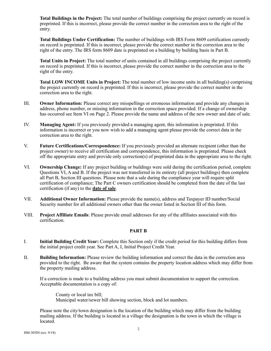 Download Instructions for Owner Certification for Low Housing Tax Credits PDF