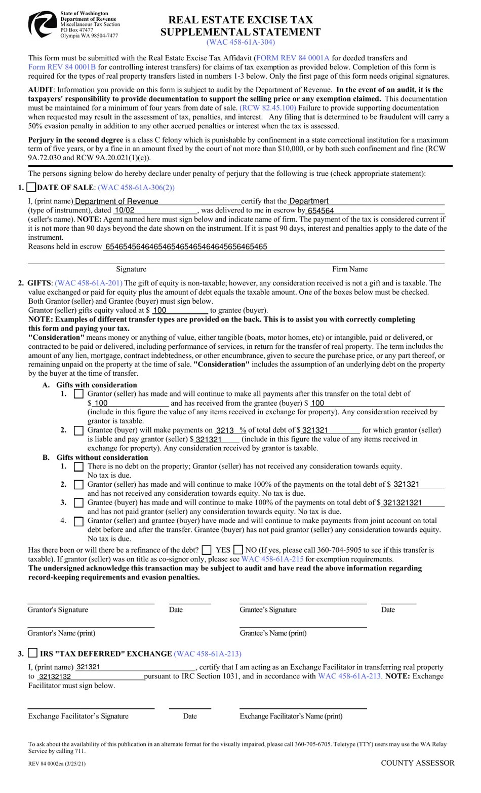 Form REV84 0002EA Download Fillable PDF or Fill Online Real Estate