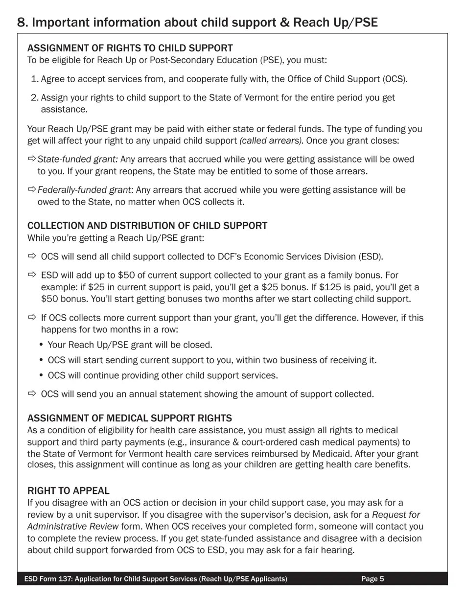 ESD Form 137 Fill Out, Sign Online and Download Fillable PDF, Vermont Templateroller