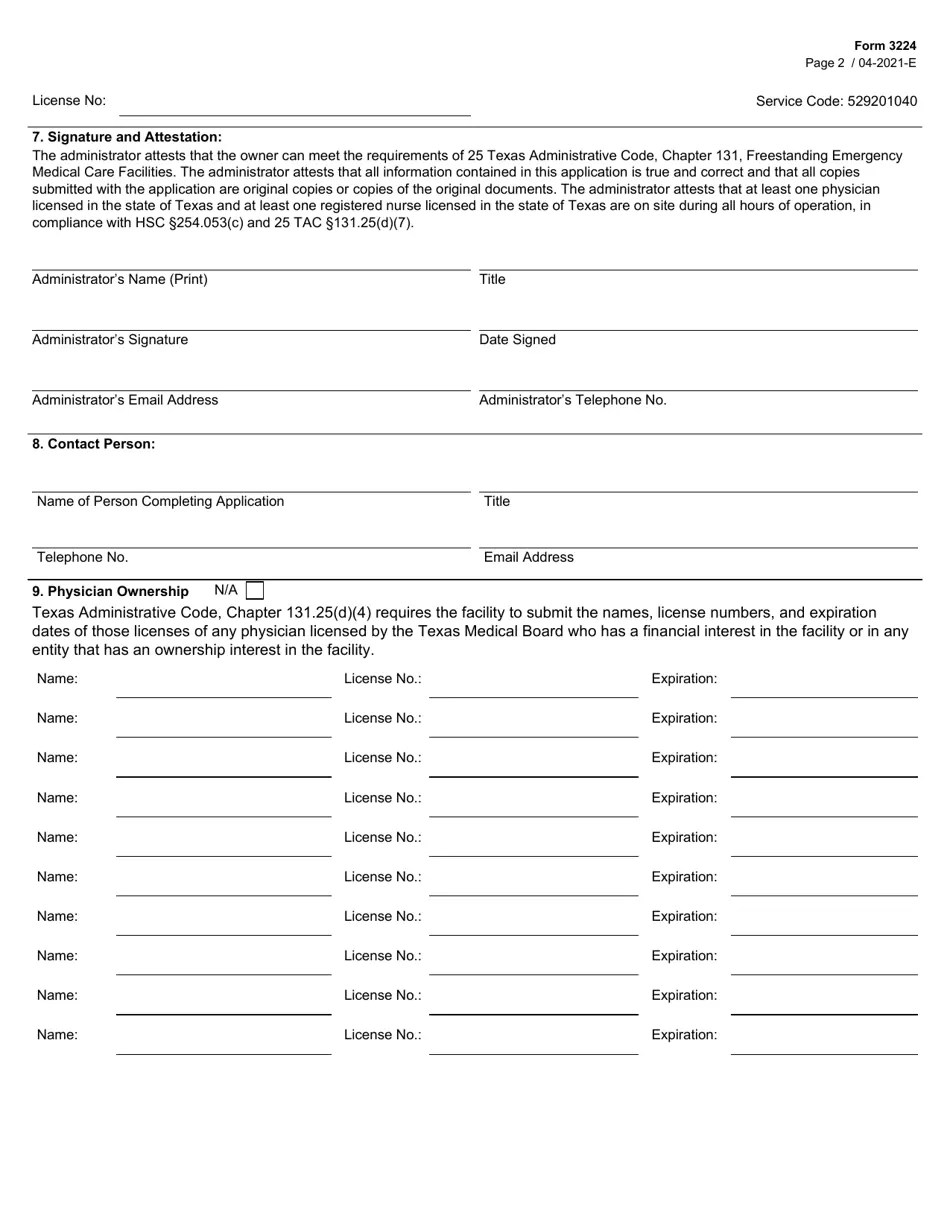 Form 3224 Fill Out, Sign Online and Download Fillable PDF, Texas