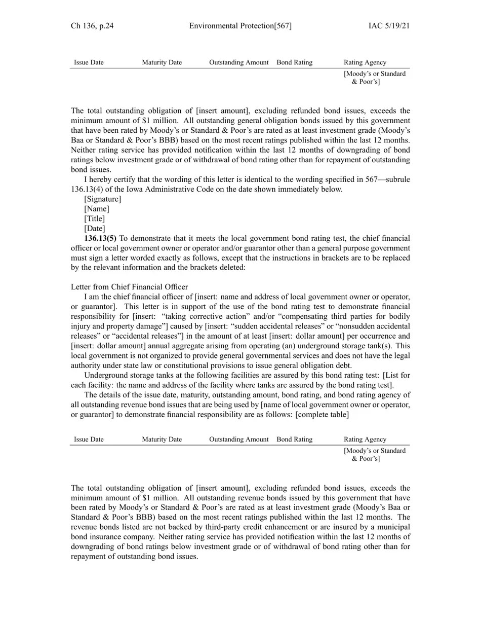 Iowa Chapter 136 Financial Responsibility for Underground Storage