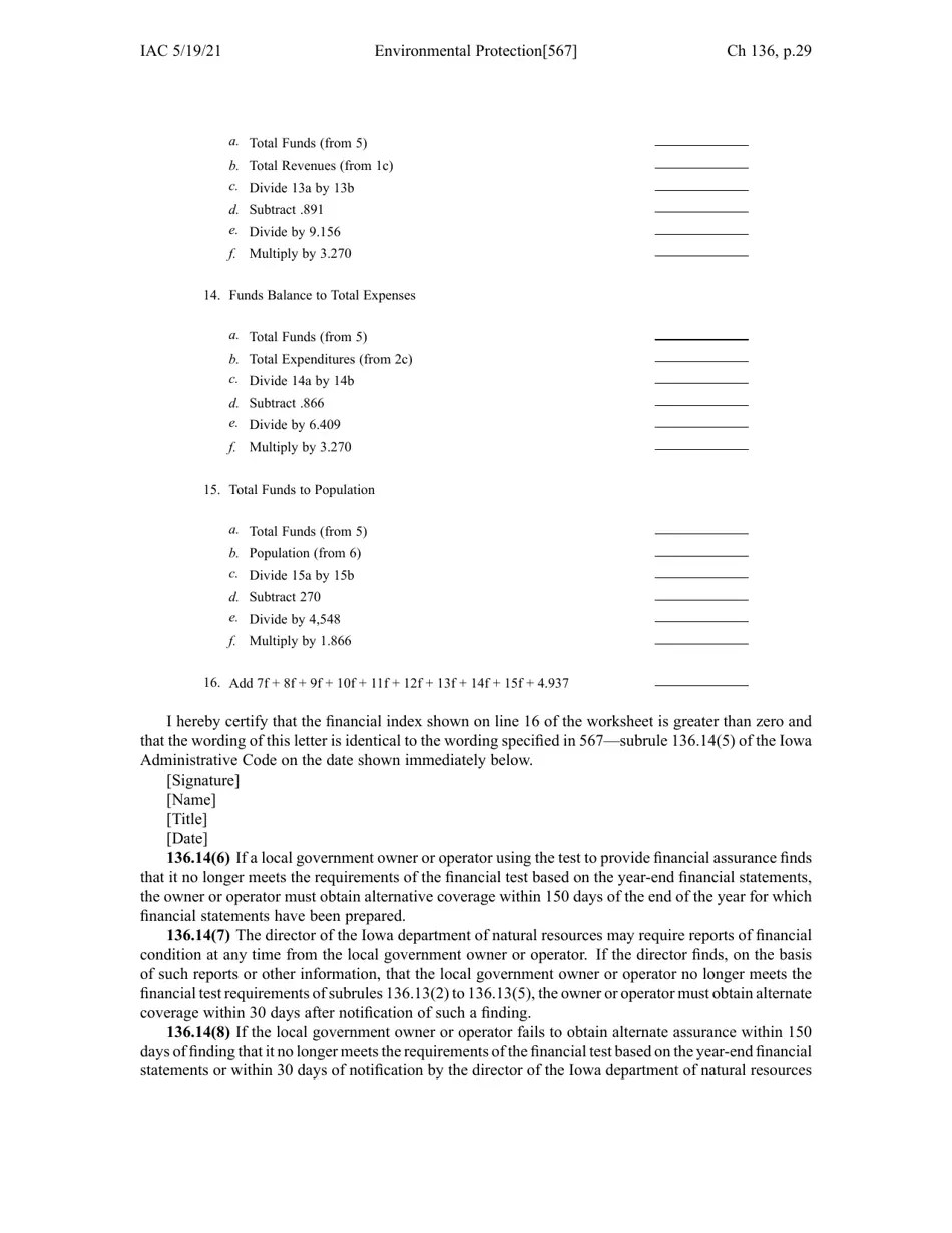 Iowa Chapter 136 Financial Responsibility for Underground Storage