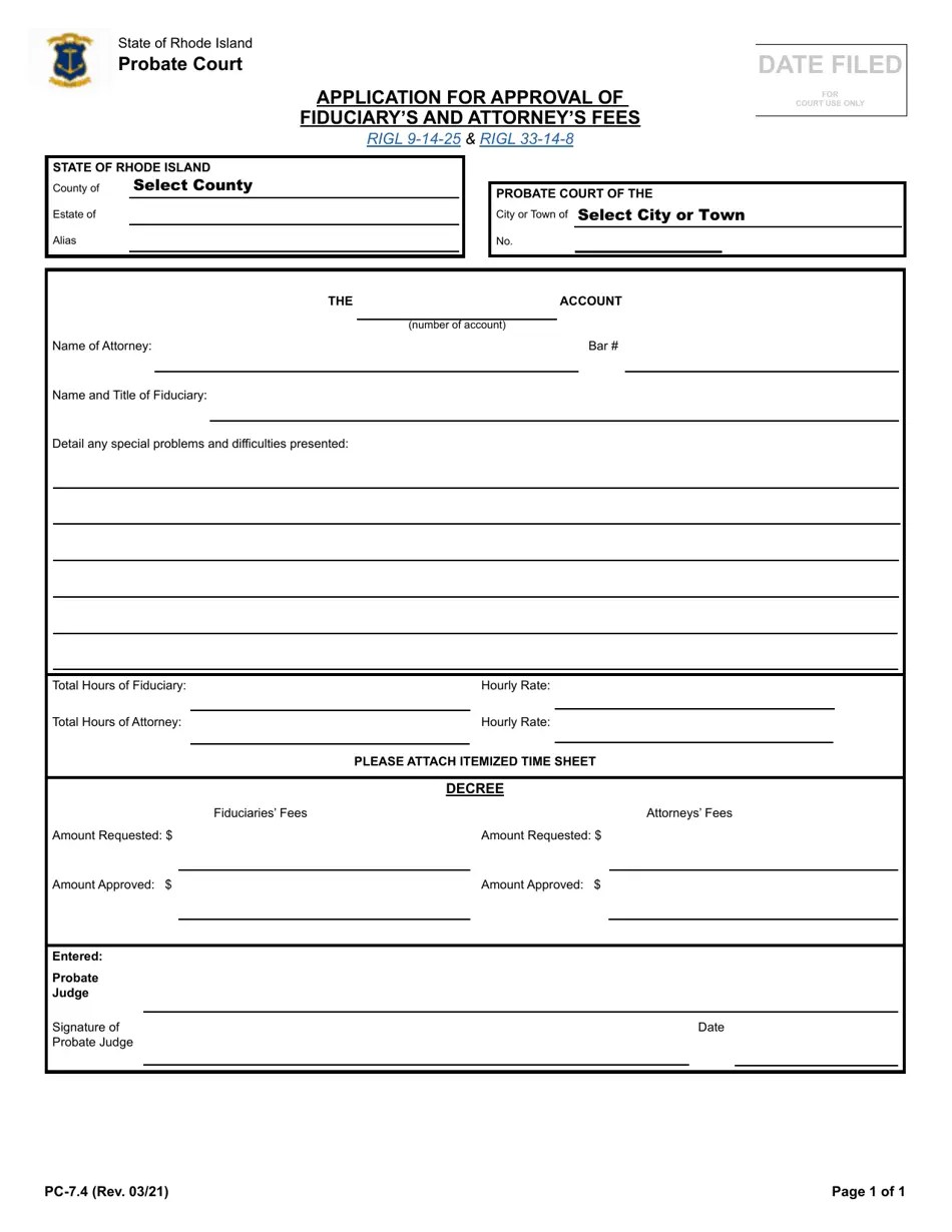 Form PC7.4 Download Fillable PDF or Fill Online Application for