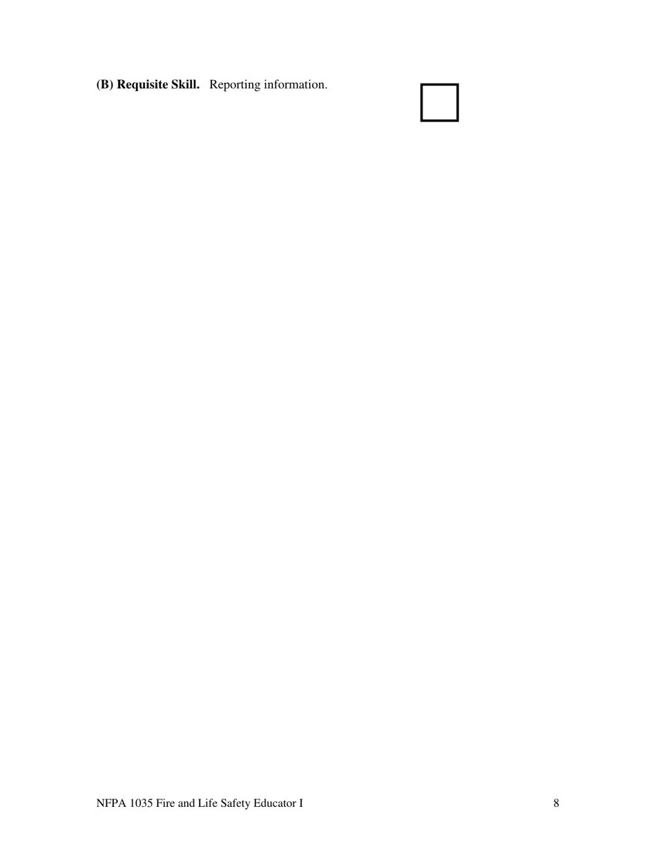 Oregon NFPA Fire and Life Safety Educator I Task Book Fill Out, Sign