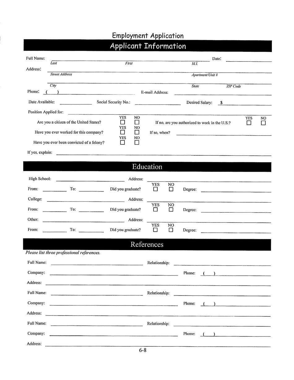 Oklahoma Employment Application Fill Out, Sign Online and Download
