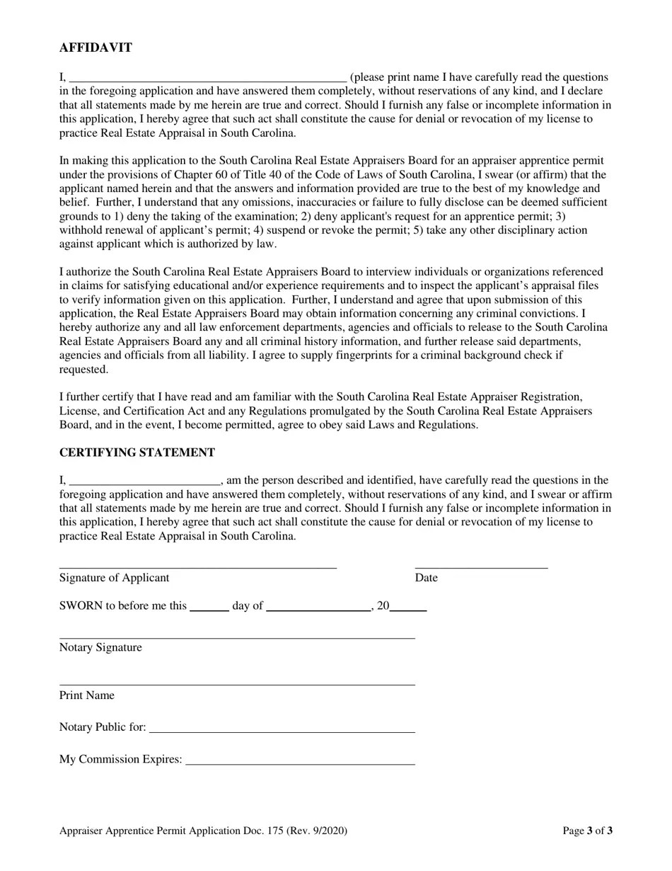 Form DOC175 Fill Out, Sign Online and Download Fillable PDF, South