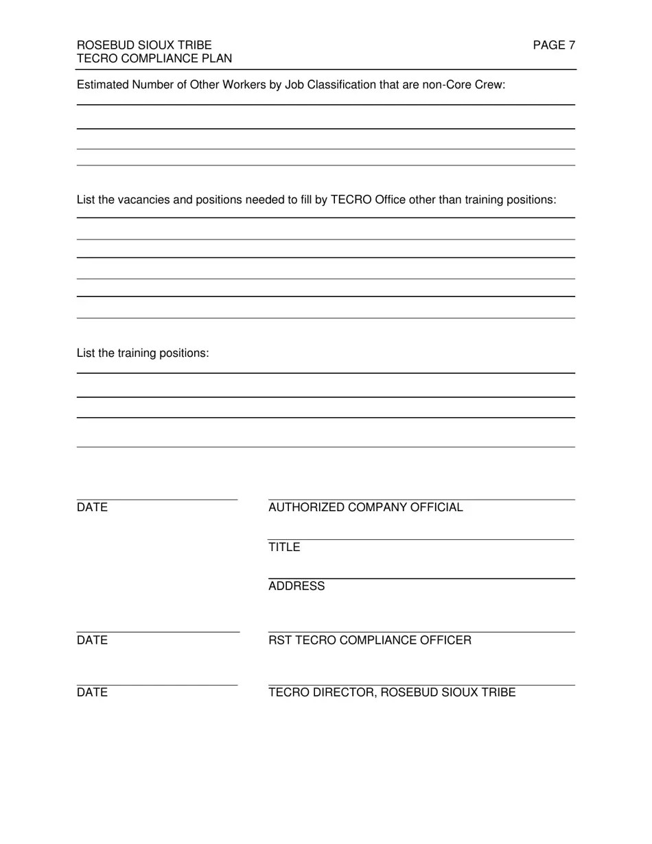 South Dakota Rosebud Sioux Tribe Tribal Employment and Contracting