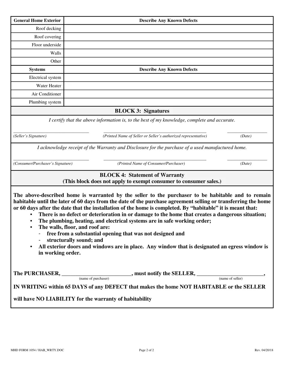 MHD Form 1054 Fill Out, Sign Online and Download Printable PDF, Texas Templateroller