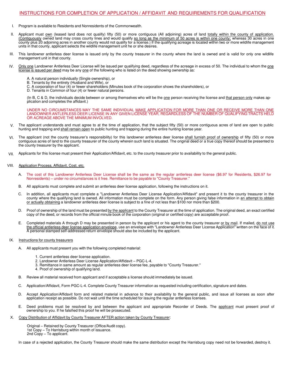 Form PGCL4 Download Fillable PDF or Fill Online Landowner Antlerless