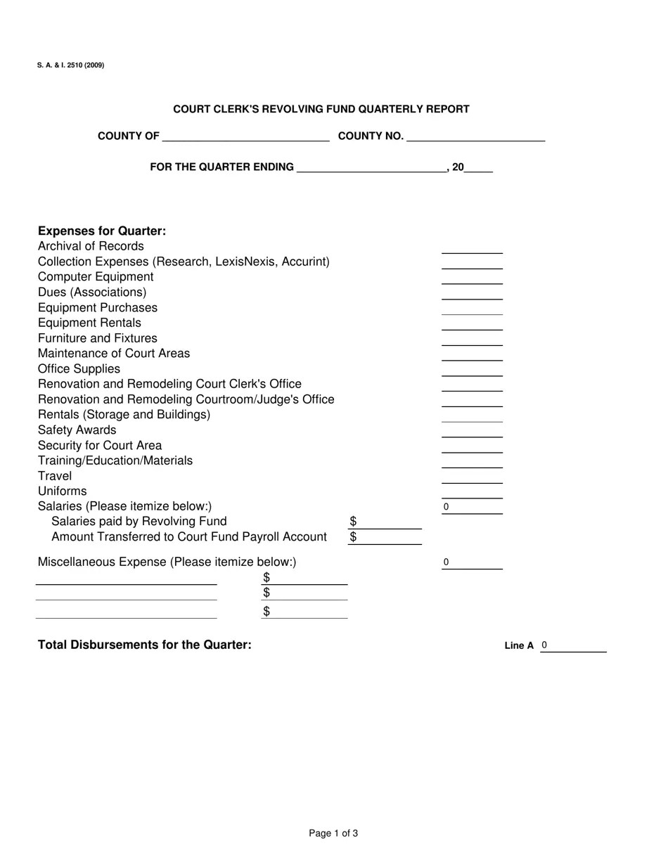 Form S.A.& I.2510 Fill Out, Sign Online and Download Fillable PDF