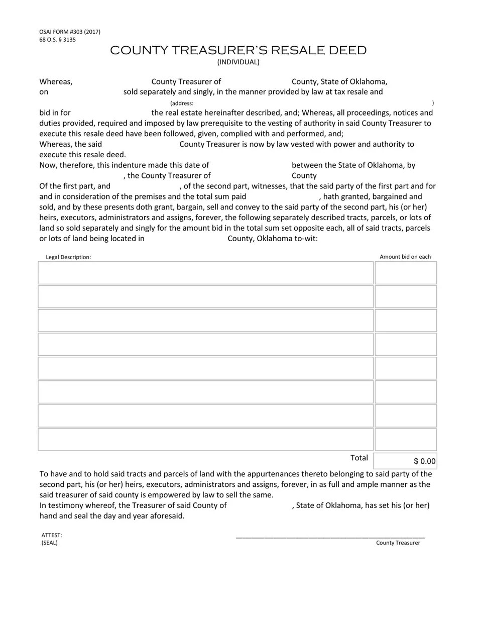 OSAI Form 303 Fill Out, Sign Online and Download Fillable PDF