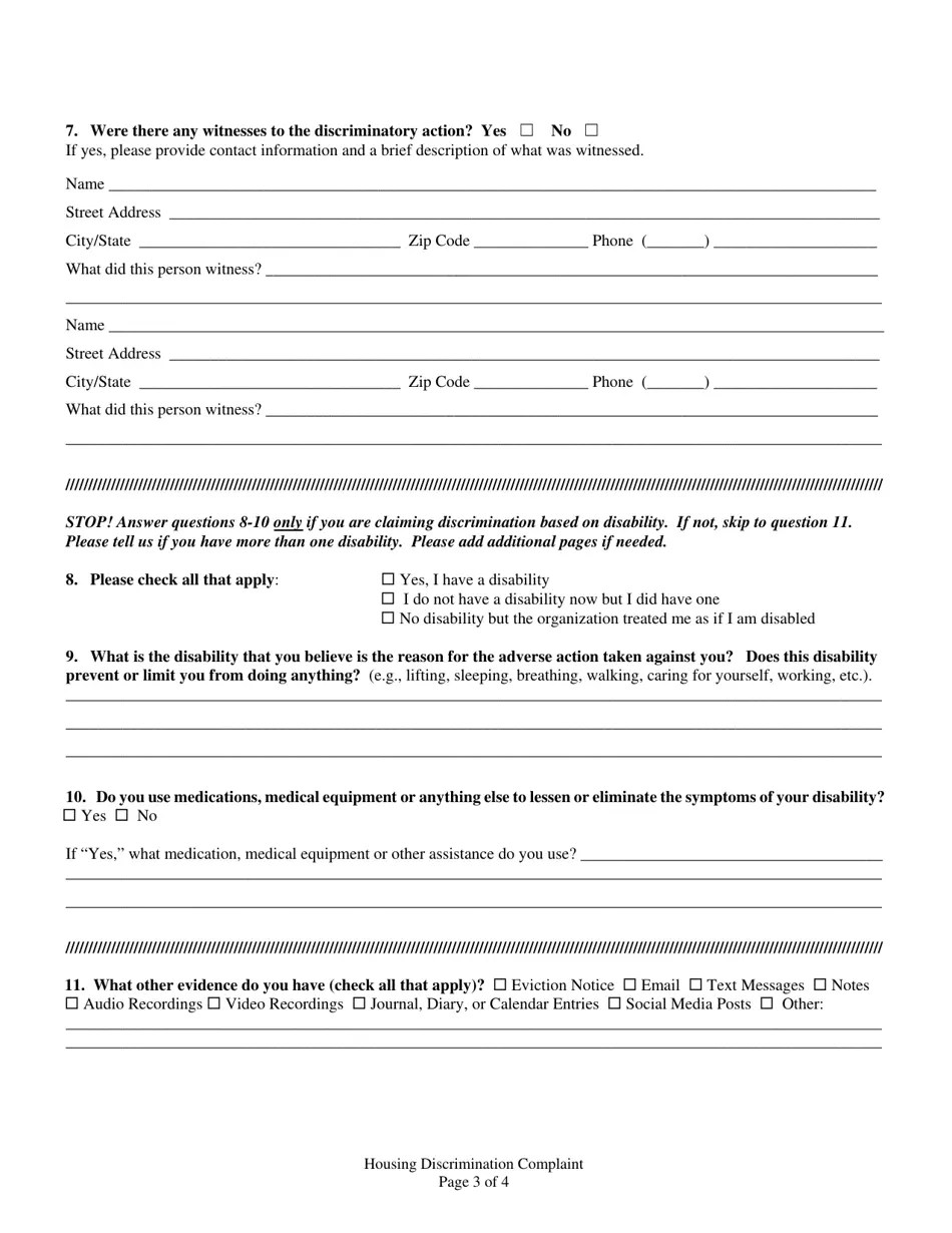 Oklahoma Housing Discrimination Complaint Fill Out, Sign Online and