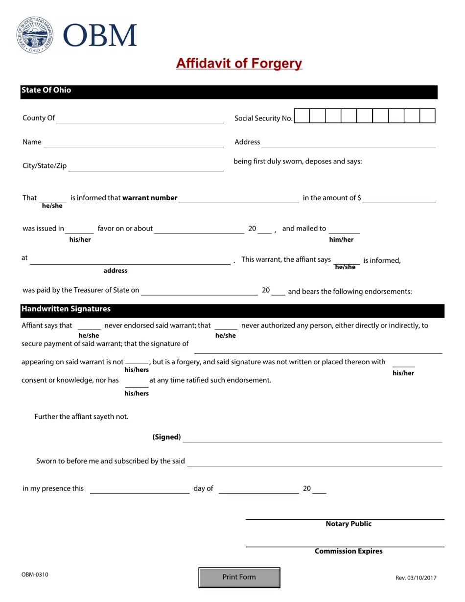 Form OBM0310 Fill Out, Sign Online and Download Fillable PDF, Ohio Templateroller