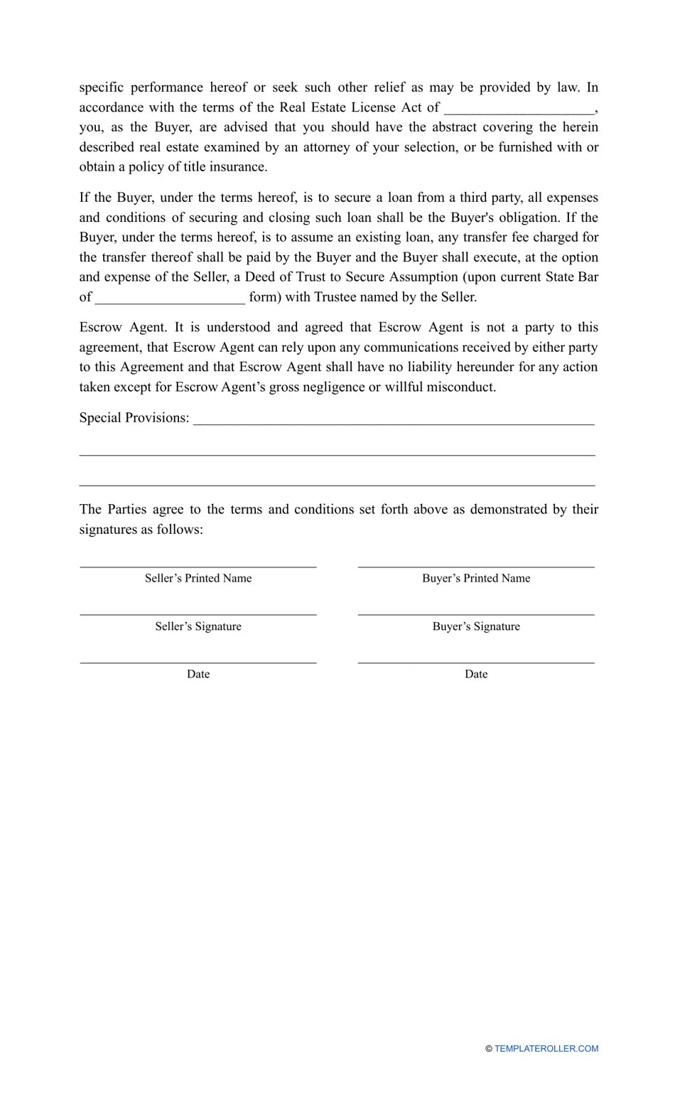 Earnest Money Agreement Fill Out, Sign Online and Download PDF