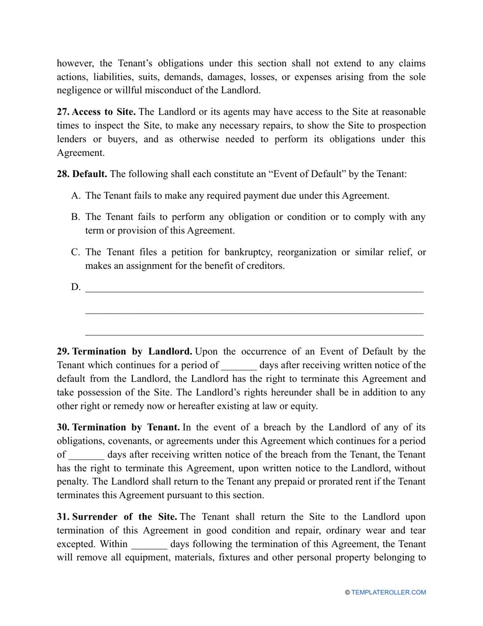 Arizona Land Lease Agreement Template Fill Out, Sign Online and