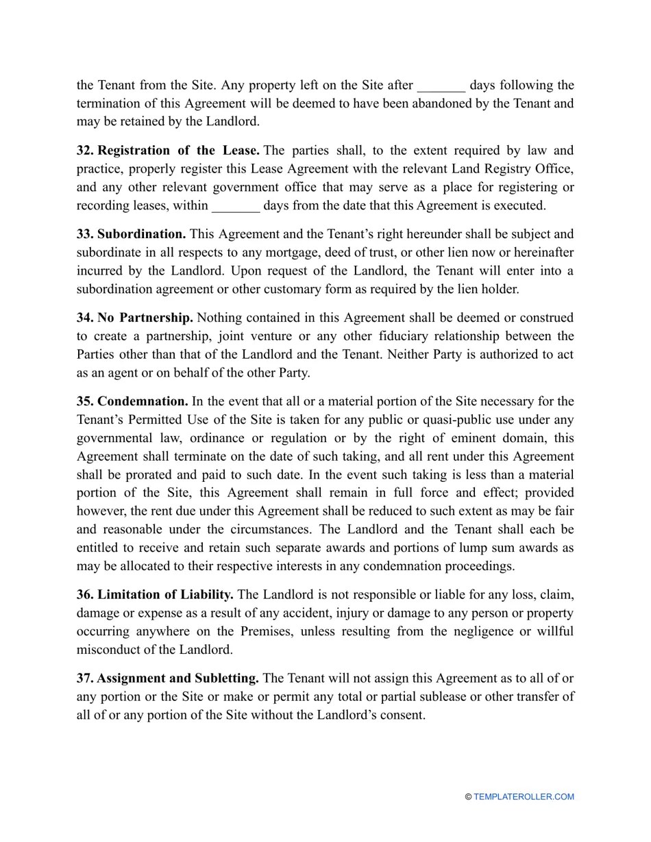 Arizona Land Lease Agreement Template Fill Out, Sign Online and