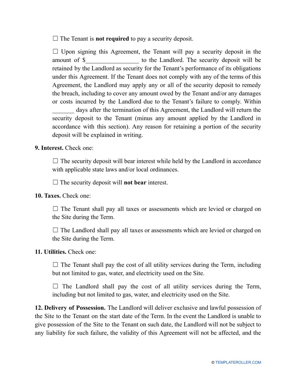 Tennessee Land Rental Agreement Template Fill Out, Sign Online and
