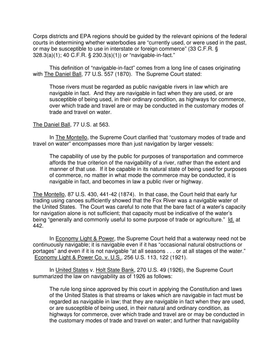 Legal Definition of "traditional Navigable Waters" Fill Out, Sign