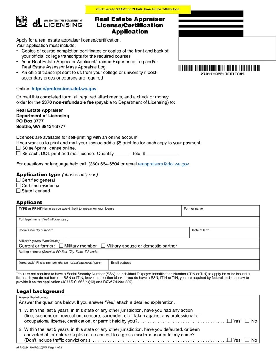 Form APR622170 Download Fillable PDF or Fill Online Real Estate