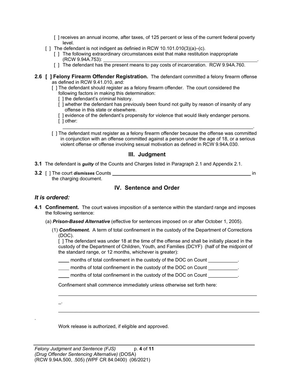 Form WPF CR84.0400 DOSA Download Printable PDF or Fill Online Felony