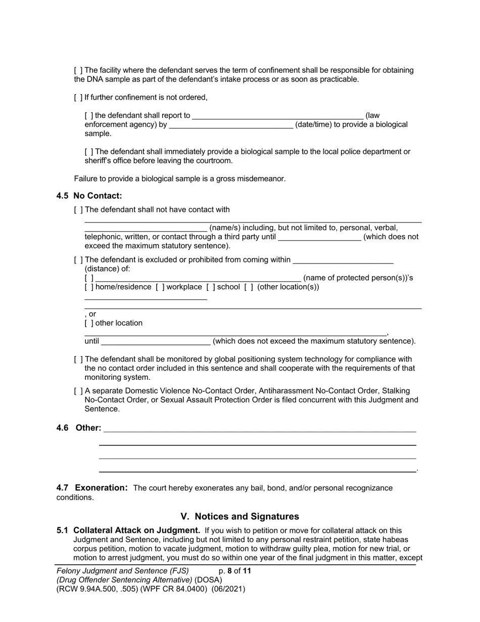 Form WPF CR84.0400 DOSA Download Printable PDF or Fill Online Felony