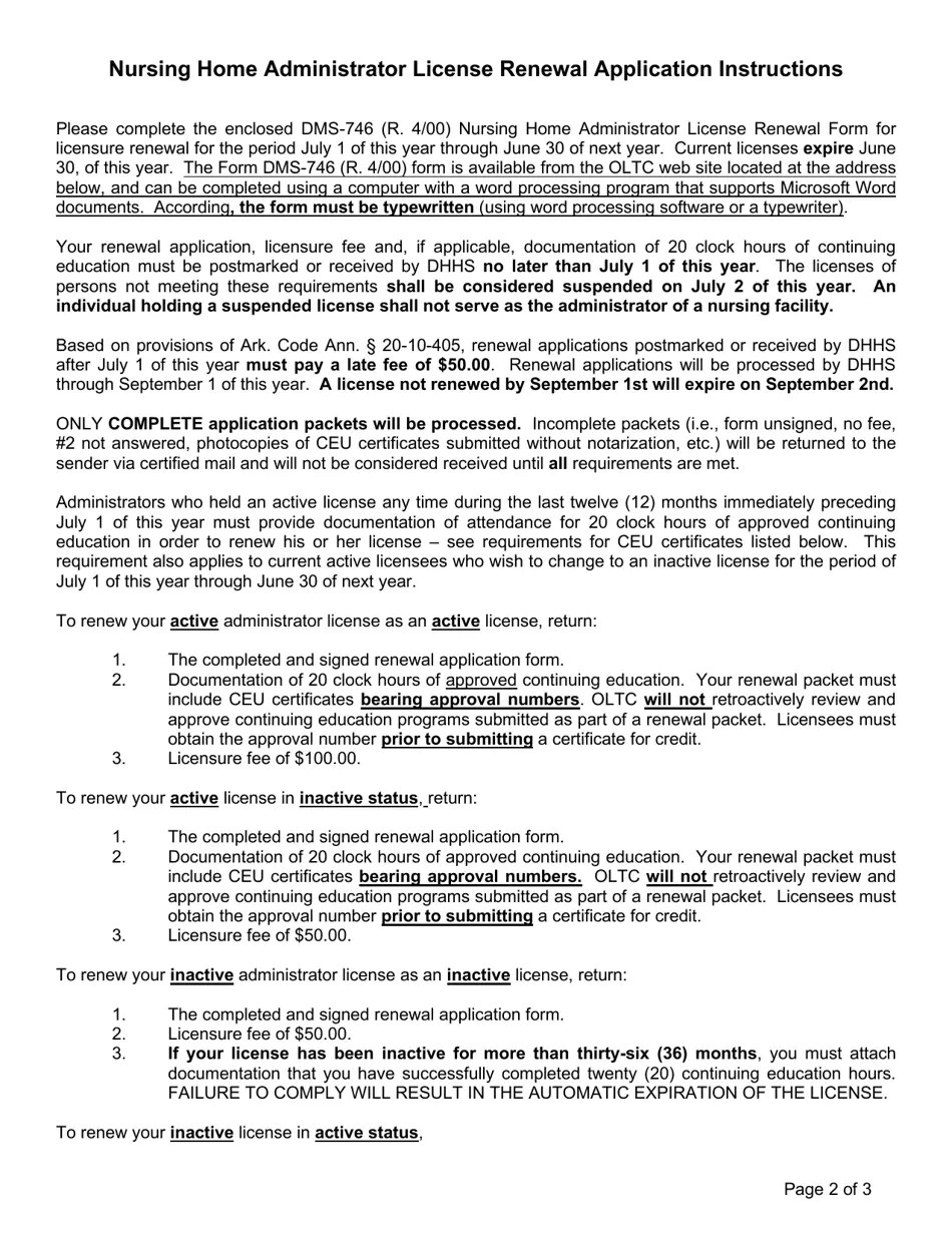 Form DMS746 Fill Out, Sign Online and Download Printable PDF