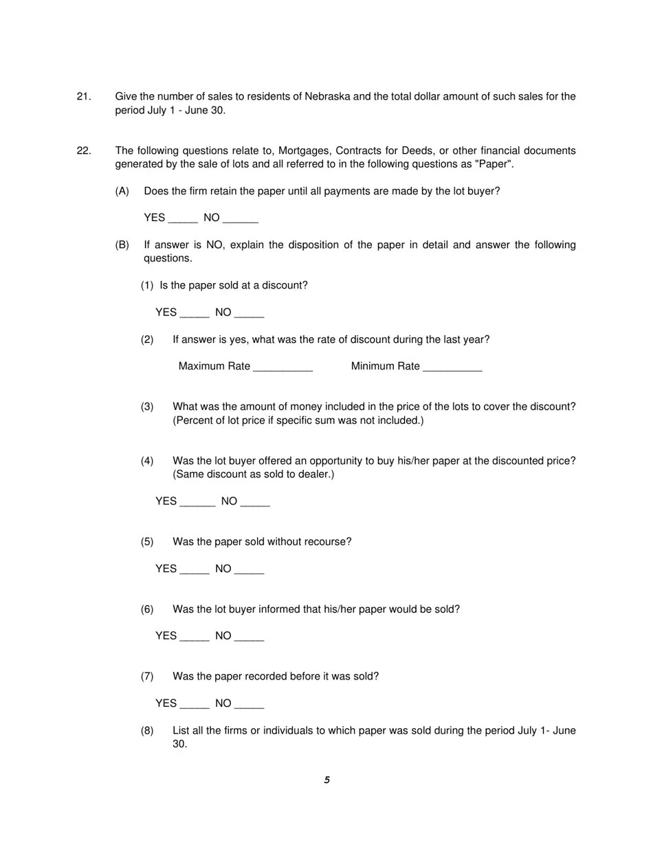 Nebraska Application for Renewal of Registration to Sell Subdivided