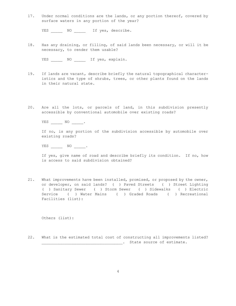 Nebraska Application for Registration to Sell Subdivided Land Fill