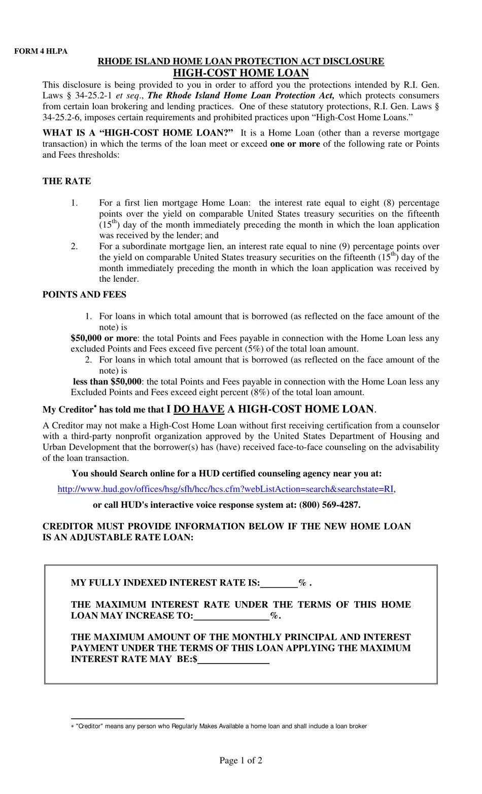 Form 4 Fill Out, Sign Online and Download Printable PDF, Rhode Island