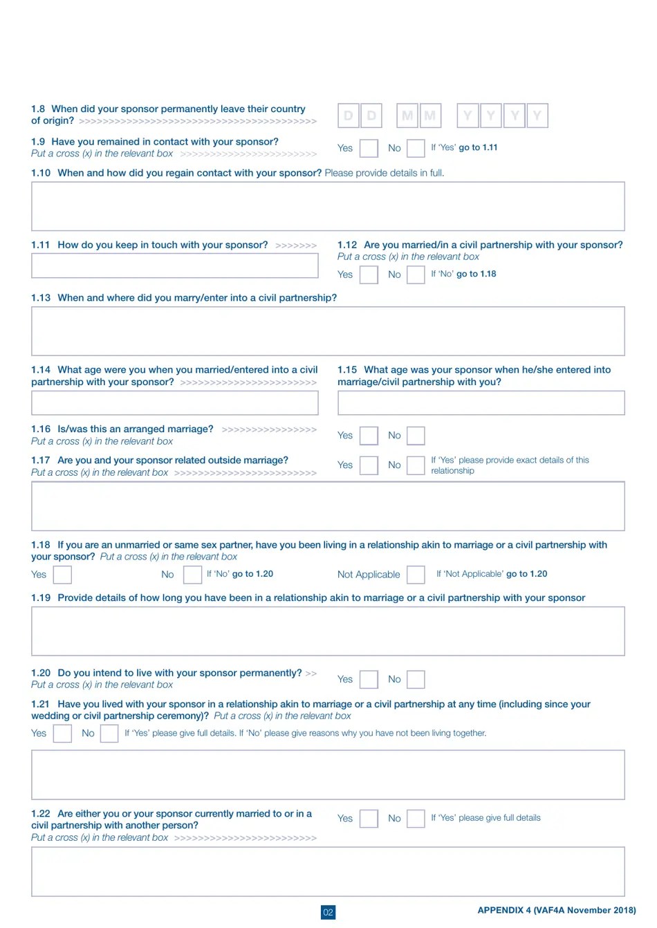 Form VAF4A Appendix 4 Fill Out, Sign Online and Download Printable