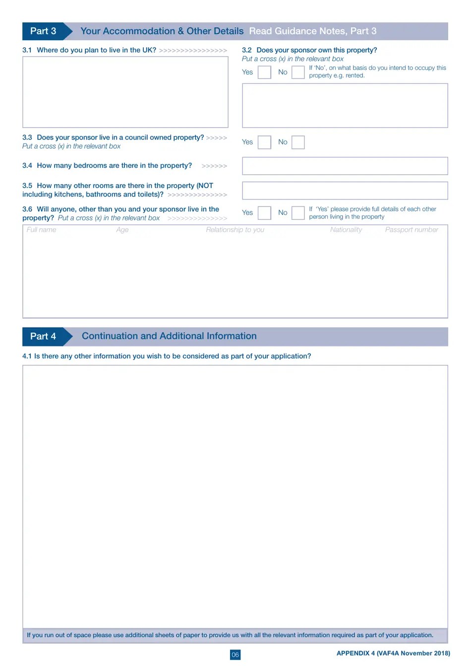 Form VAF4A Appendix 4 Fill Out, Sign Online and Download Printable