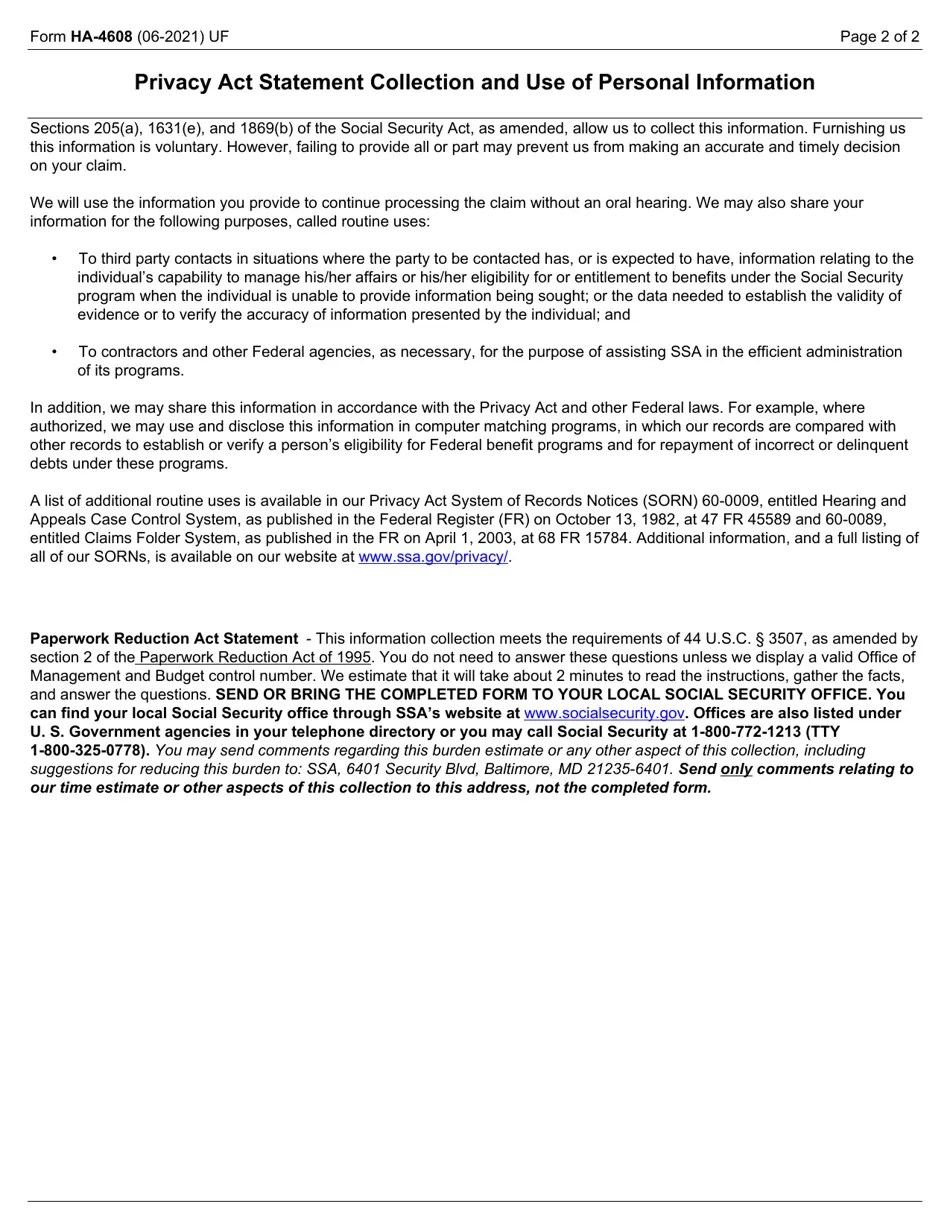 Form HA4608 Download Fillable PDF or Fill Online Waiver of Your Right to Personal Appearance