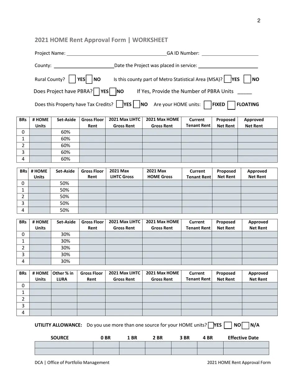2021 (United States) Home Rent Approval Form Fill Out, Sign