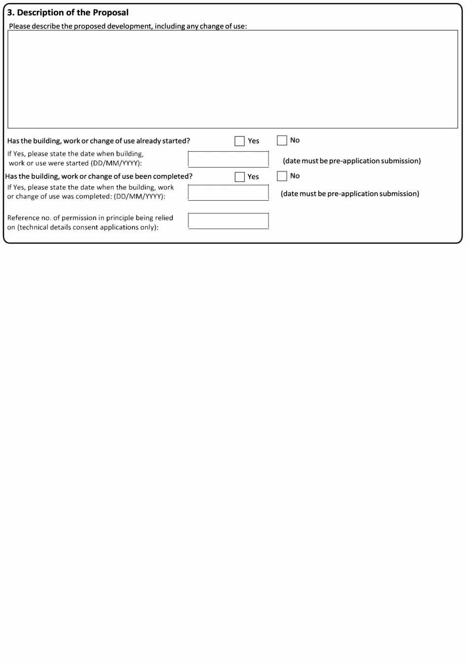 United Kingdom Application for Planning Permission Fill Out, Sign