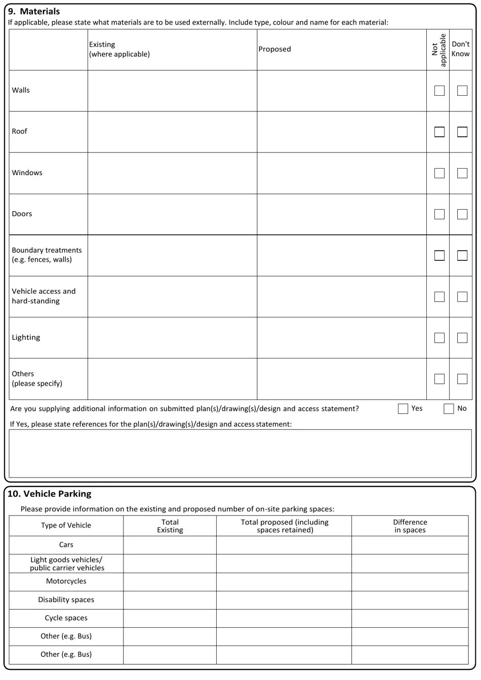 United Kingdom Application for Planning Permission Fill Out, Sign