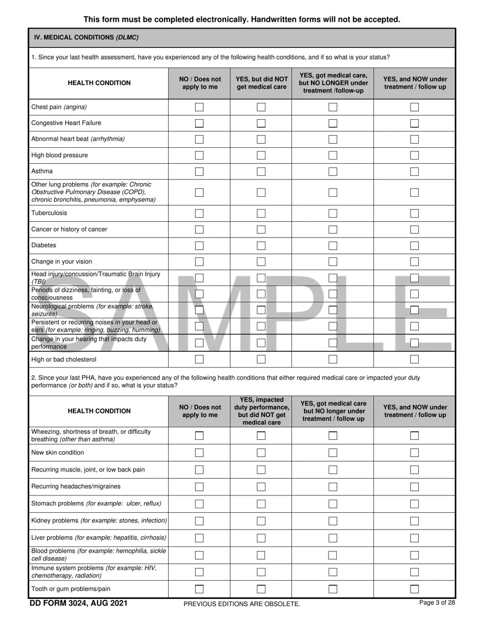 DD Form 3024 Download Printable PDF or Fill Online Annual Periodic