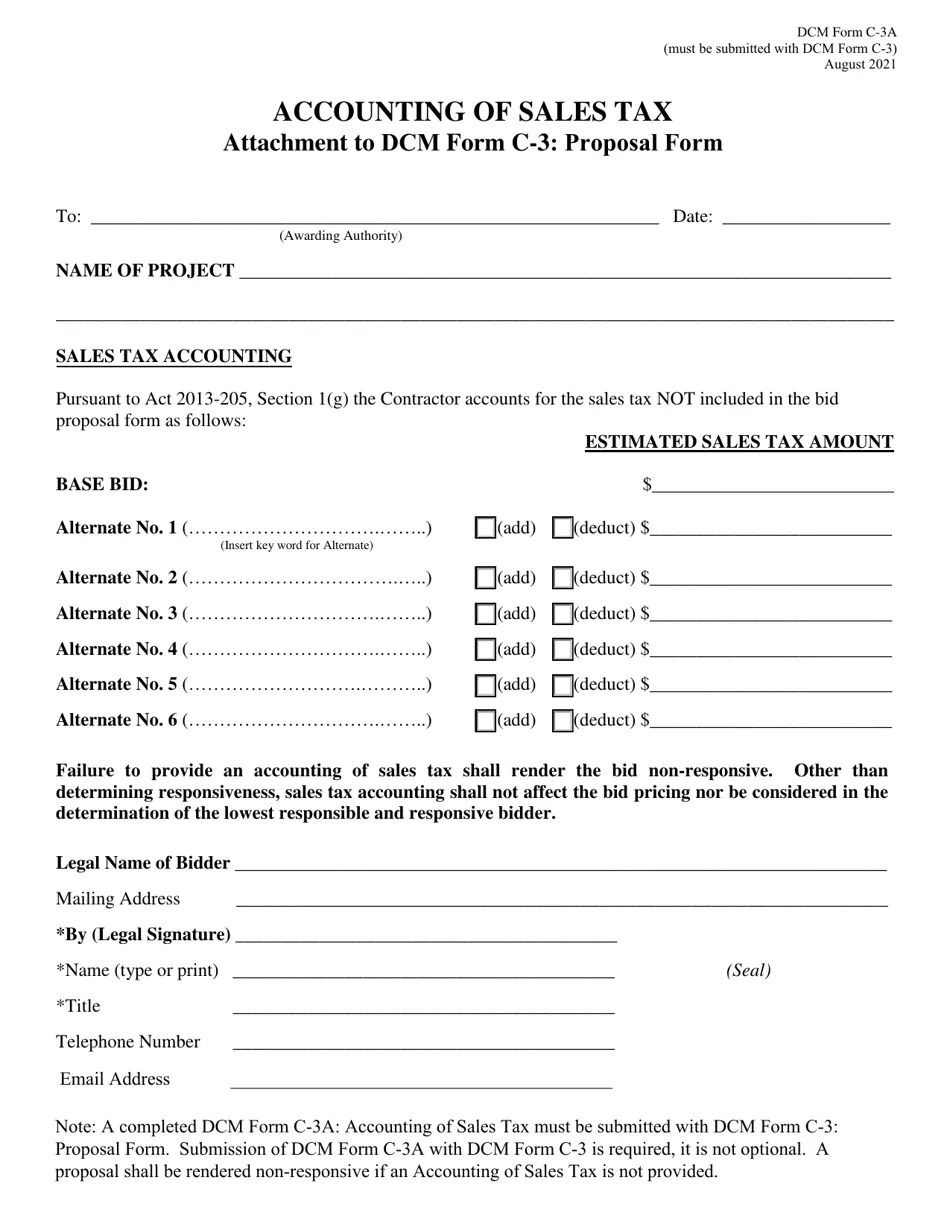 DCM Form C3A Fill Out, Sign Online and Download Fillable PDF