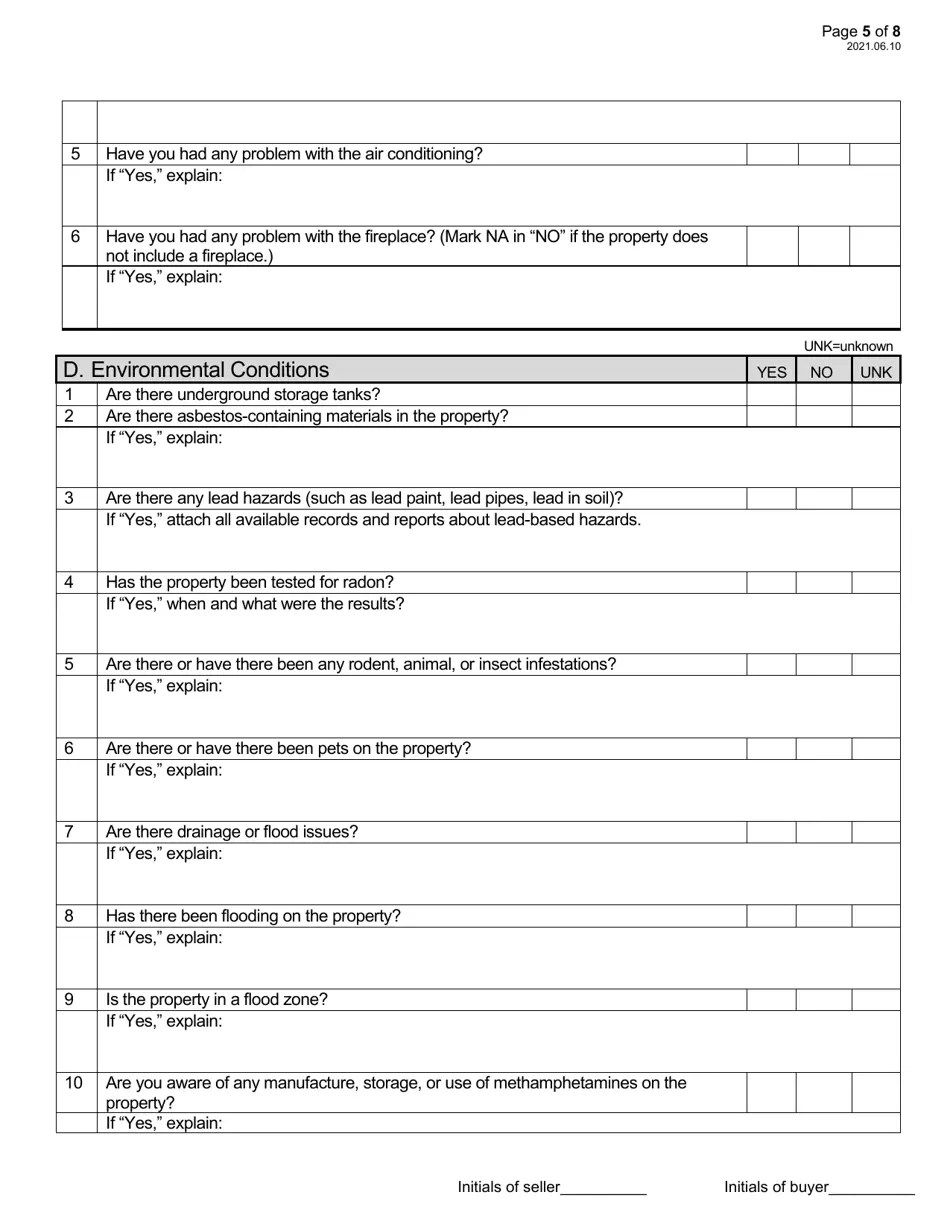 North Dakota Seller's Property Disclosure Form Download Printable PDF