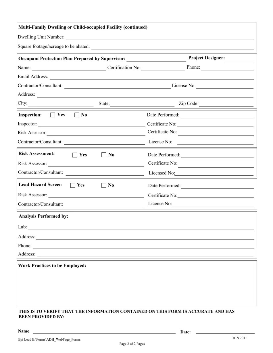 Arkansas LeadBased Paint Notice of Intent Fill Out, Sign Online and