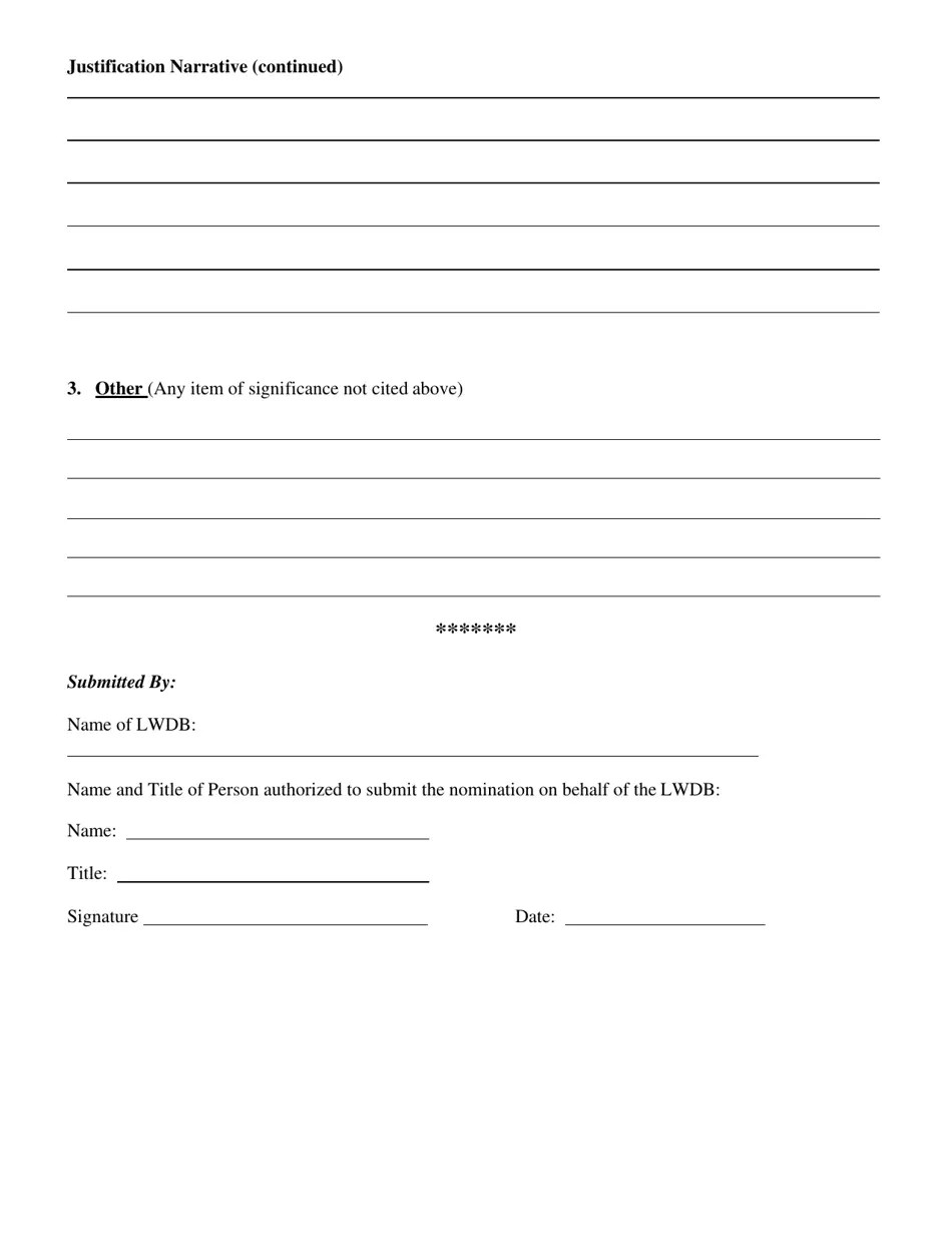 Florida Veterans Performance Incentive Awards Program Nomination Form