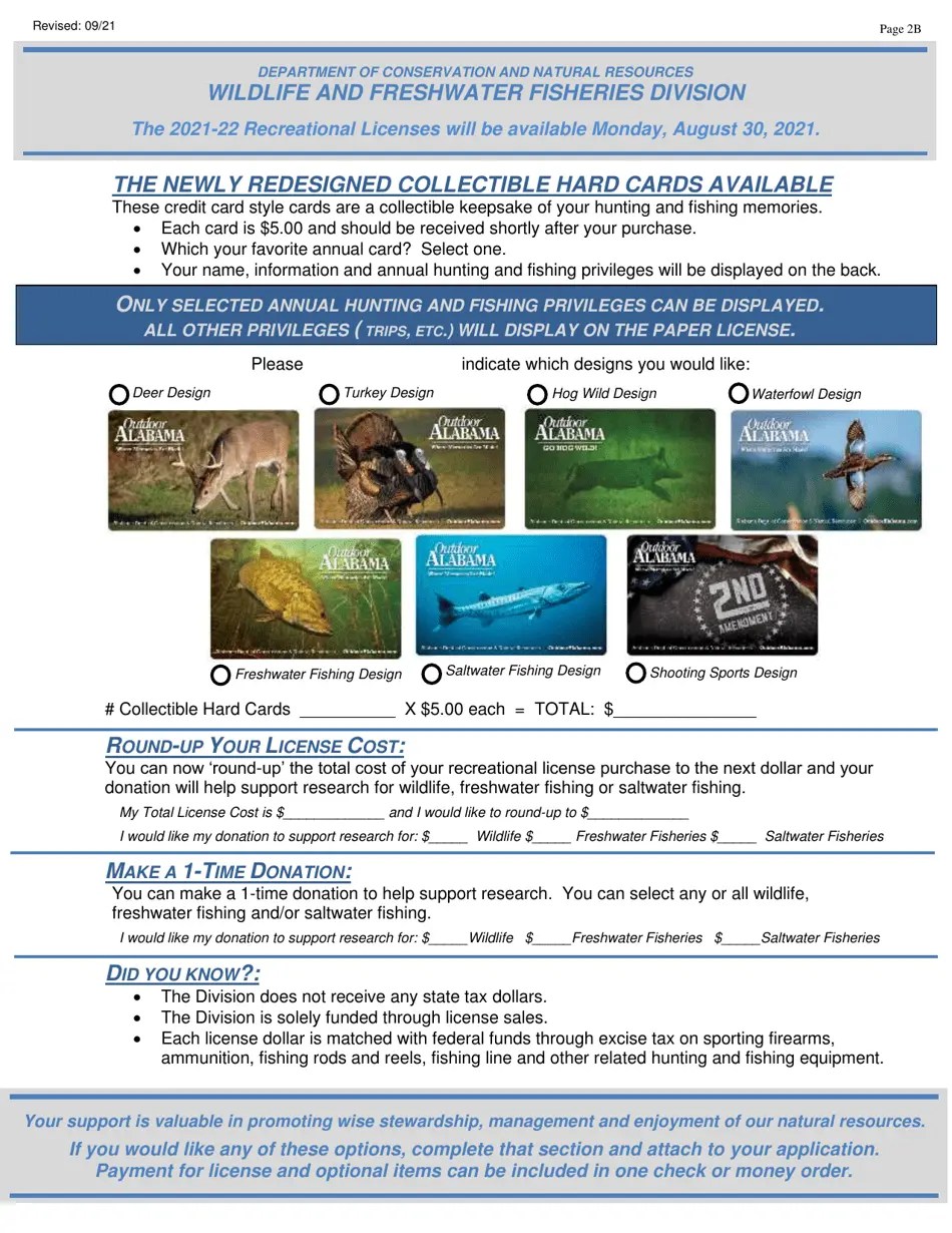 Alabama 50 Disabled Military Veteran's Appreciation Hunting License