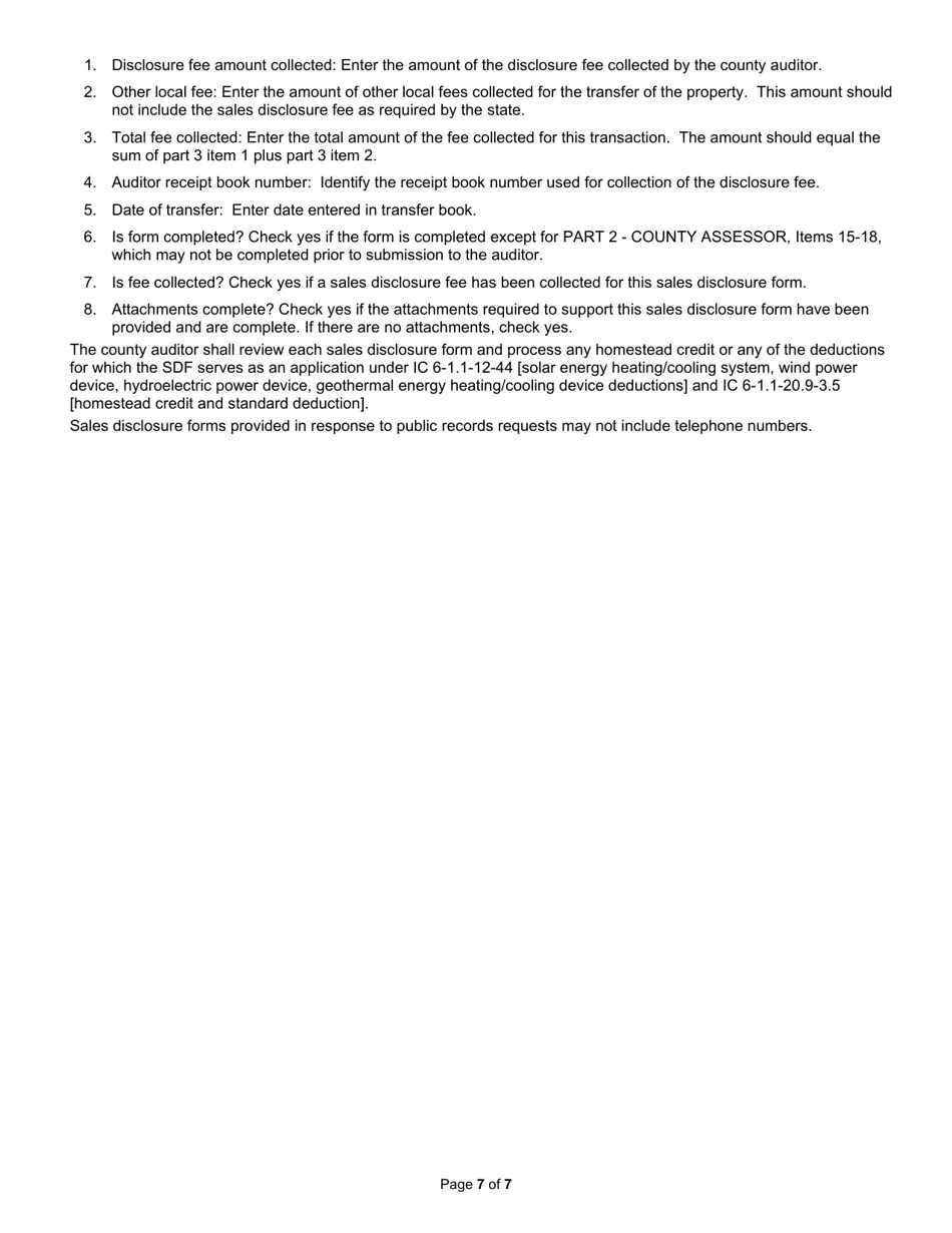 Download Instructions for State Form 46021 Sales Disclosure Form PDF